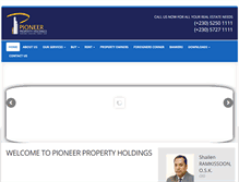 Tablet Screenshot of pioneerpropertyholdings.com